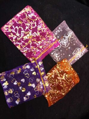 Organza Style Nikkah Bid Pouches (50 Pcs Pack)