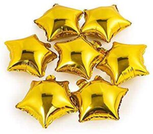 Star Foil Balloons (Mix Colour) (6 Pcs Pack) (Ideal for Birthday Decor)
