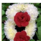 Artificial Gajra white Red (2 Pcs)
