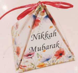Triangle Style Nikkah Bid Boxes (25 Pcs Pack) (Multi Color)
