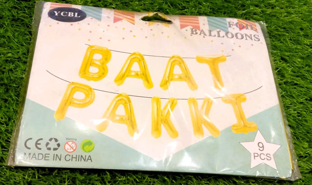 BAAT PAKKI Foil Letter Balloons (9pcs)