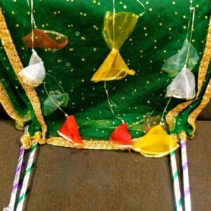 Mehndi Entry Hanging Bell Dupatta (Green)
