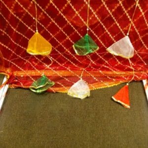 Nikkah Entry Rasam Hanging Bells Dandi Dupatta / Chaddar (Red)