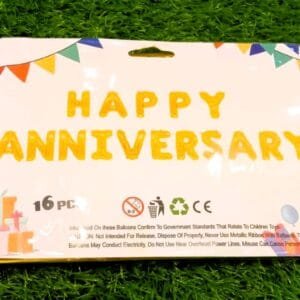 Happy Anniversery Foil Balloon for Backdrop Decor (Gold)