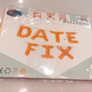 Date Fix Foil Letter Balloons (7pcs) (Gold)