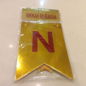 Nikkah Mubarak Card Chain (Gold)