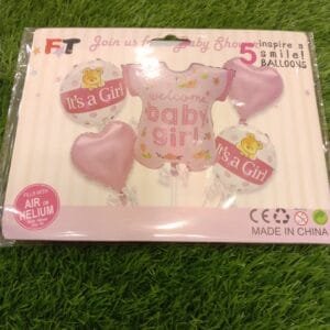 Its a Girl Foil Balloon Set (5 Pcs)