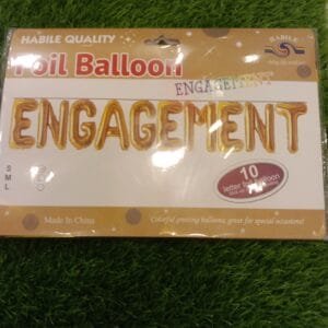 Engagement Foil Balloon for Backdrop Decor (Gold)