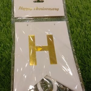 Happy Anniversery Card Chain (White)