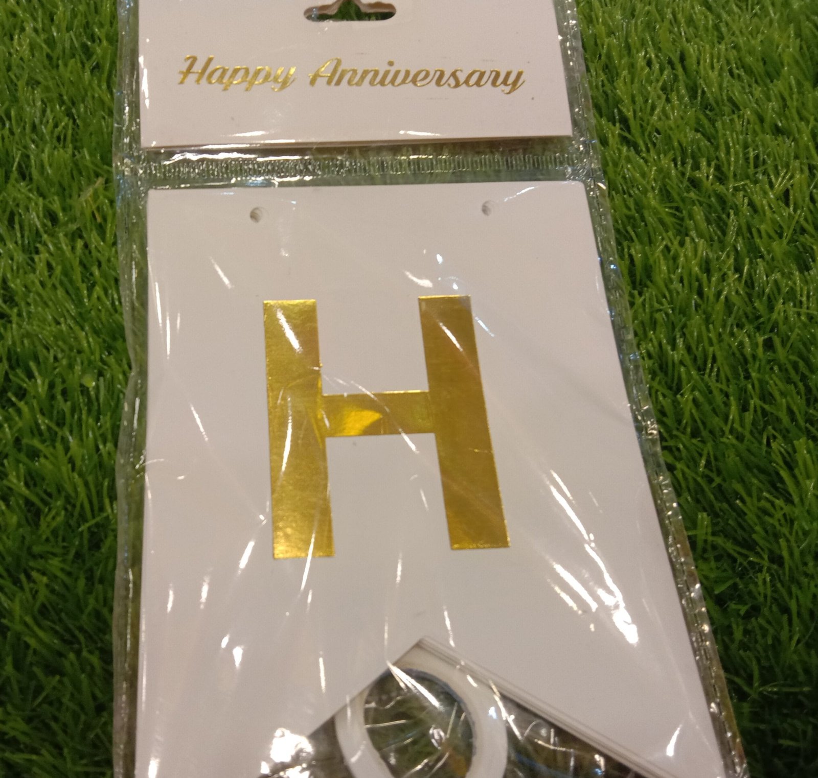 Happy Anniversery Card Chain (White)