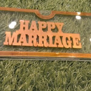 Happy Marriage Full Transparent Acrylic Envelop