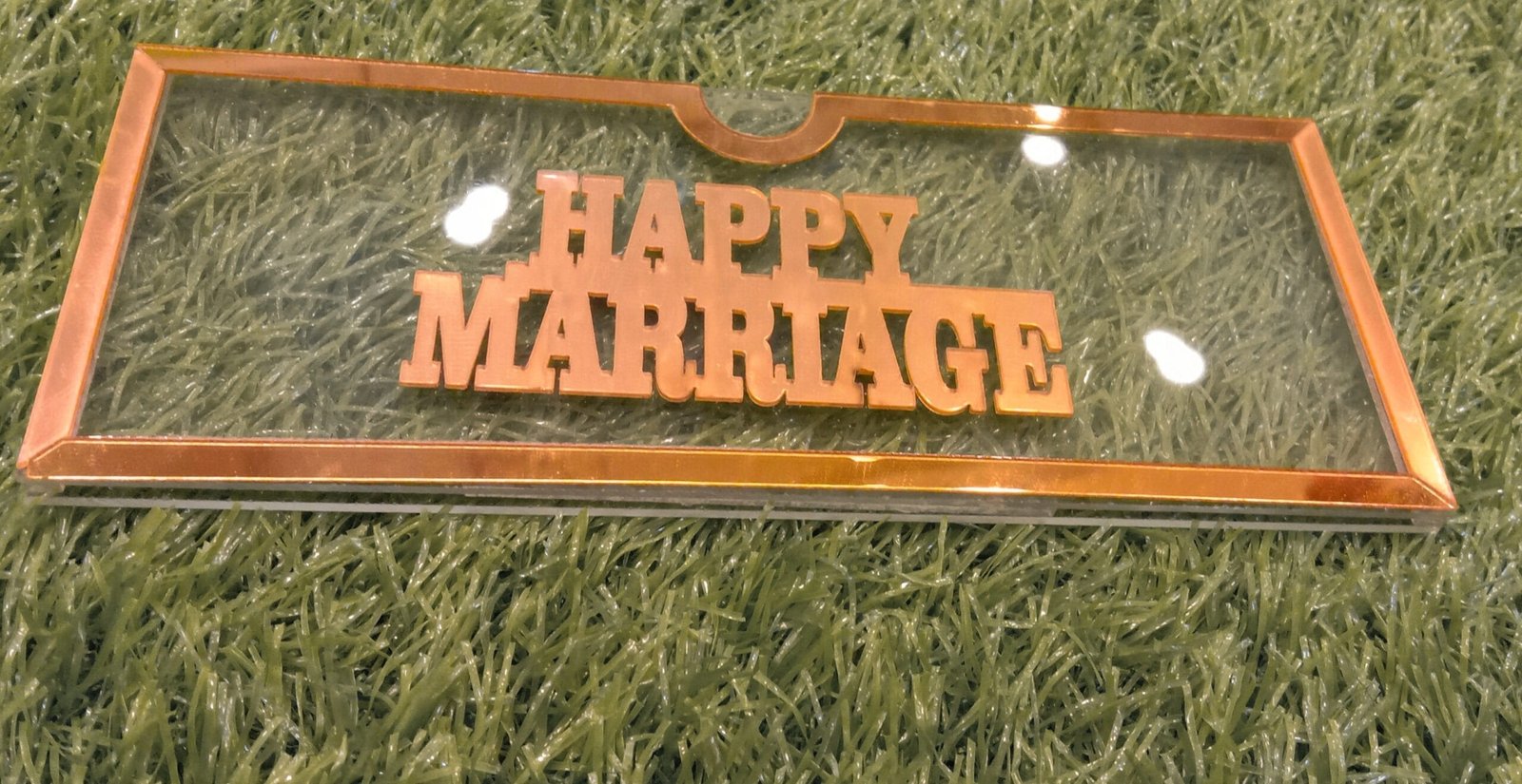 Happy Marriage Full Transparent Acrylic Envelop