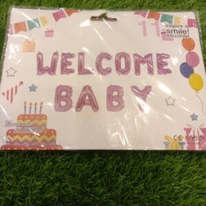 Welcome Baby Foil Balloon (Pink)